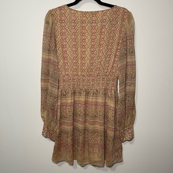 House of Harlow 1960 Women’s Shona Joy Metallic Shimmer Peasant Dress S - Picture 9 of 10